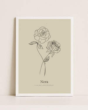 Jouw unieke geboortebloemposter